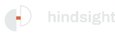 The Hindsight lockup, light on a dark ground