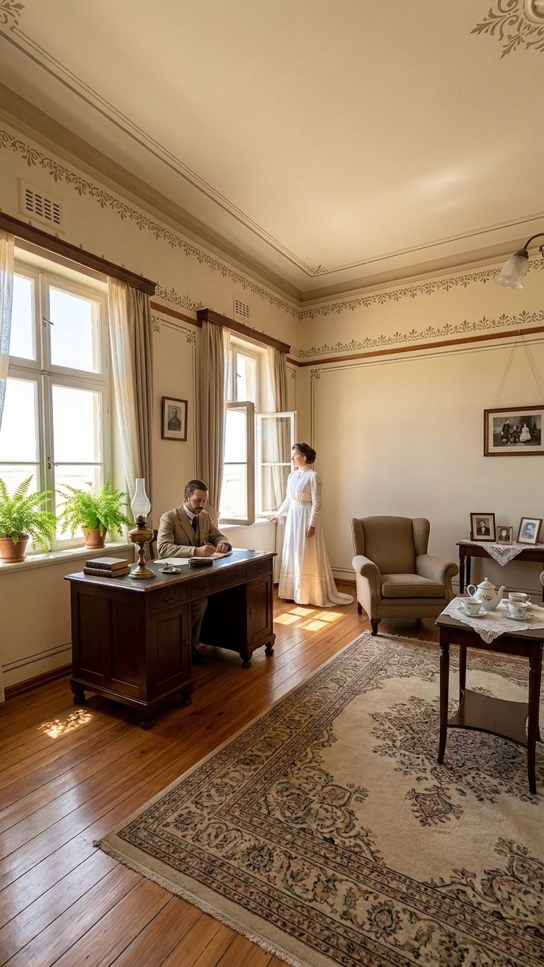 The same room reconstructed as it was in 1912